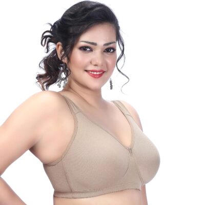 TRYLO Riza Comfortfit Non-Padded Non-Wired Molded Full Coverage Bra Available Colour in Black/Coral/Megenta/Nude/Rasberry/Ruby/Skin/Teel/White Size in 32 to 42 Cups in B/C/D/E/F - Image 2