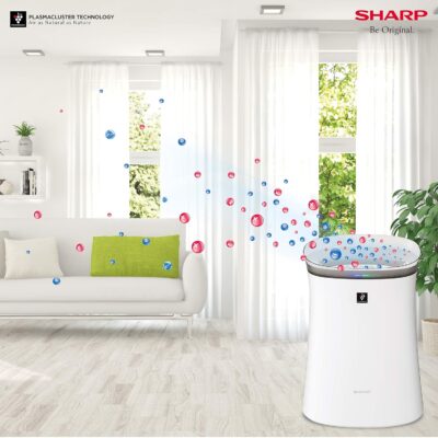 SHARP Room Air Purifier FP-F40E-W (White) with Plasmacluster™ Ion Technology, Haze Mode, Odour & Dust Sensor, True HEPA & Deodorizing Filter| Coverage Area: up to 320 ft² - Image 7
