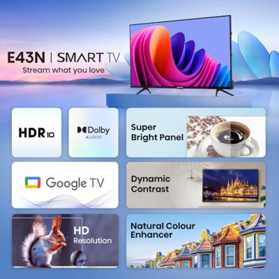 Hisense 80 cm (32 inches) E43N Series HD Ready Smart Google LED TV 32E43N (Black) - Image 2