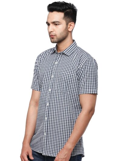Twist99 Men's Cotton Regular Fit Shirts for Men Casual Half Sleeves Shirt for Teens|Checked Stylish Shirts for Mens Fashion Dress Ideal for Formal Work, Business - Image 2