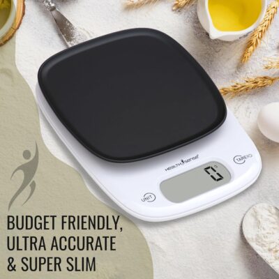 HealthSense Weight Machine for Kitchen, Kitchen Food Weighing Scale for Health, Fitness, Home Baking & Cooking with Bright LCD, Touch Button, Tare Function & 1 Year Warranty – Chef-Mate KS 63 - Image 4