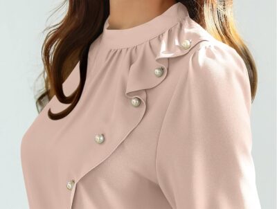 Jashudi Women's Solid Regular Fit Blouse - Image 5