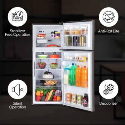 LG 242 L 3 Star Smart Inverter Frost-Free Double Door Refrigerator (GL-I292RPZX, Shiny Steel, Door Cooling+) - Image 4