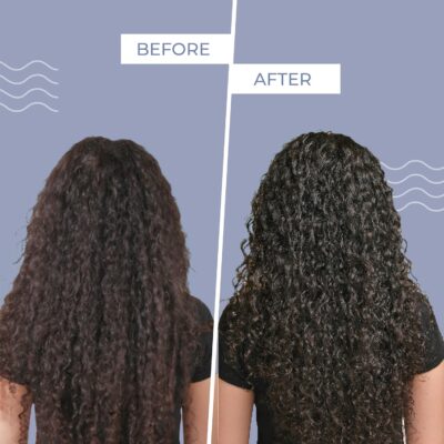 Ashba Botanics Curl Styling Serum Gel With Hyaluronic Acid | Provides Intense Hydration, Frizz Control, Bouncy & Shiny Hair | Lightweight, Non Sticky Hair Gel for Curly Hair, For Men & Women - 237ml - Image 4