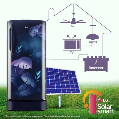LG 201 L 5 Star Direct Cool Smart Inverter Compressor Single Door Refrigerator (GL-D211HBIZ, Blue ILAN, Fast Ice Making, Auto Smart Connect with Base Stand Drawer) - Image 10