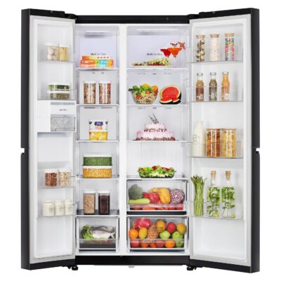 LG 655 L Frost Free Smart Inverter Double Door Side by Side Refrigerator (GL-B257HWBY, Western Black, Express Freezing | Multi Air-Flow) - Image 24