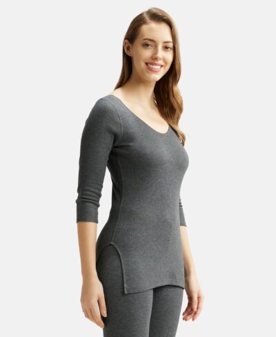 Jockey 2503 Women's Super Combed Cotton Rich Three Quarter Sleeve Thermal Top with Stay Warm Technology - Image 2