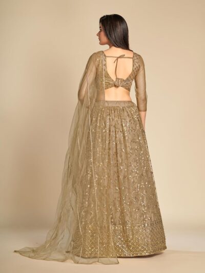 TRENDMALLS Women's Net Sequin Embroidery Lehenga Choli with Dupatta |Bridal Party Stylish Wedding Lehenga Choli for women - Image 2