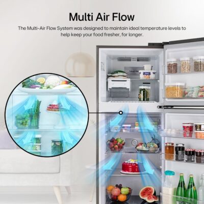 LG 322 L 3 Star Frost-Free Smart Inverter Double Door Refrigerator (GL-S342SDSX, Dazzle Steel, Convertible with Express Freeze) - Image 8
