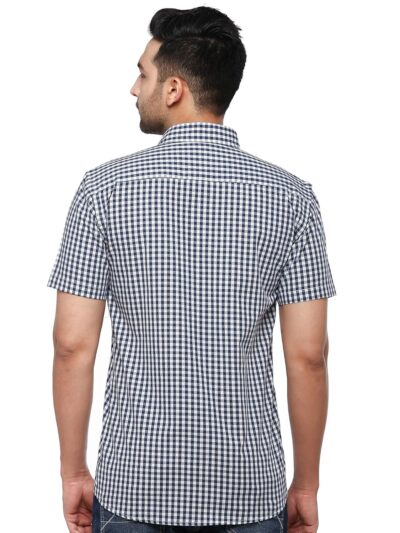 Twist99 Men's Cotton Regular Fit Shirts for Men Casual Half Sleeves Shirt for Teens|Checked Stylish Shirts for Mens Fashion Dress Ideal for Formal Work, Business - Image 3