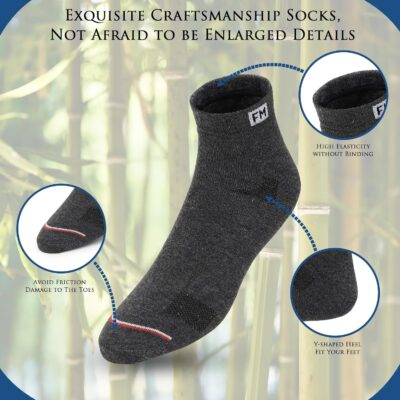 Fitness Mantra® 12 Pairs Sports Ankle Cotton Socks | Free Size| Breathable| Daily Use| Multicolor| 12 Pairs| - Image 6