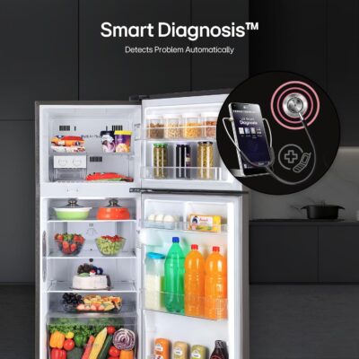LG 242 L 3 Star Smart Inverter Frost-Free Double Door Refrigerator (GL-I292RPZX, Shiny Steel, Door Cooling+) - Image 13