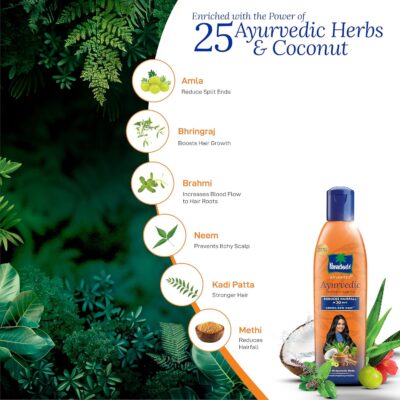Parachute Advansed Ayurvedic Coconut Hair Oil | For Hair Fall Control & Hair Growth | With Coconut & 25 Ayurvedic Herbs like Amla, Neem, Bhringraj, Brahmi, Methi etc | Clinically Proven to Reduce Hair Fall in 30 Days | 300ml - Image 5