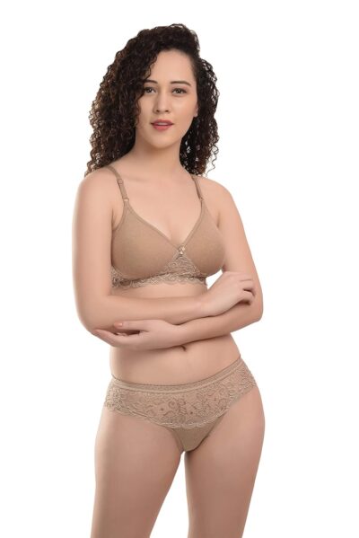 MiEstilo Women's Cotton Blend Lightly Padded Wirefree T-Bralette Bra Combo - Image 6