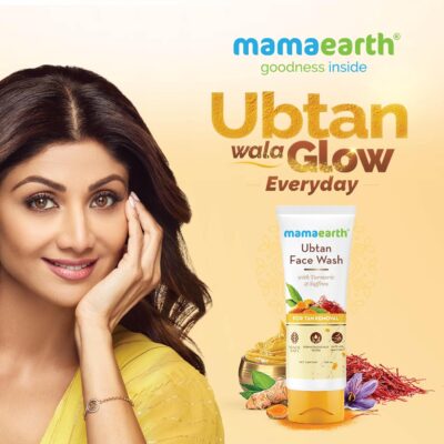 Mamaearth Ubtan Natural Face Wash for All Skin Type with Turmeric & Saffron for Tan removal and Skin brightning 100 ml - SLS & Paraben Free - Image 2