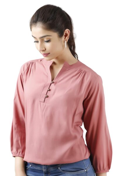 FAB STAR- LOOK GREAT FEEL GREAT. Women's Solid Rayon Regular Top | Stylish and Comfortable | Tops for Women | Tops for Women Stylish - Image 3
