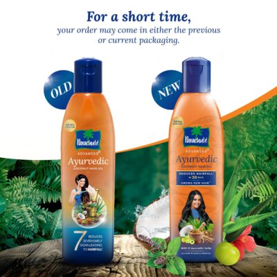 Parachute Advansed Ayurvedic Coconut Hair Oil | For Hair Fall Control & Hair Growth | With Coconut & 25 Ayurvedic Herbs like Amla, Neem, Bhringraj, Brahmi, Methi etc | Clinically Proven to Reduce Hair Fall in 30 Days | 300ml - Image 10