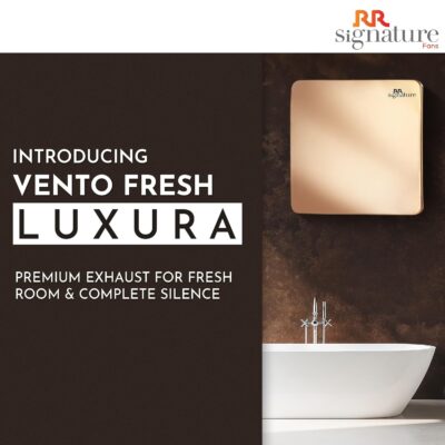 RR Signature Vento Fresh Luxura 150 mm Exhaust Fan For Kitchen, Bathroom | Silent, Compact Design, Easy Install | Thermal Fuse | High Speed 100% Powerful Copper Motor | 2 Year Warranty [Rose Gold] - Image 3