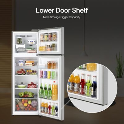 LG 272 L 3 Star Frost-Free Smart Inverter Compressor Double Door Refrigerator (GL-S312SPZX, Shiny Steel, Convertible & Multi Air Flow Cooling) - Image 13