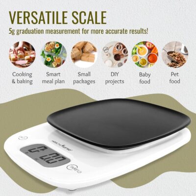 HealthSense Weight Machine for Kitchen, Kitchen Food Weighing Scale for Health, Fitness, Home Baking & Cooking with Bright LCD, Touch Button, Tare Function & 1 Year Warranty – Chef-Mate KS 63 - Image 5