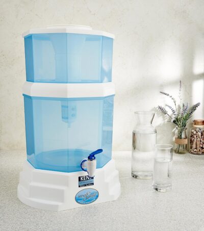 KENT Gold Gravity Water Purifier (11014) | UF Technology Based | Non-Electric & Chemical Free | Counter Top | 20L Storage | White - Image 3