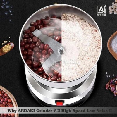 ARDAKI Mini Mixer Grinder Machine for Kitchen Mixer Grinder Multi Functional Coffee Herbs Spices Nuts Grain Seasonings Spices Mill Powder Machine Stainless Steel Mixie Small Kitchen Appliance - Image 2
