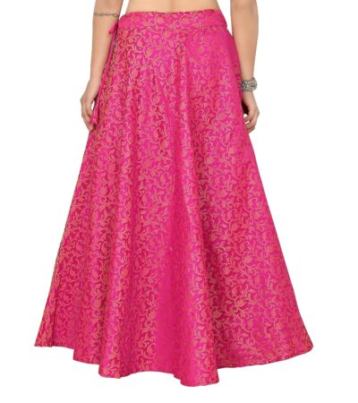 Studio Shringaar Women's Readymade Banarasi Brocade Maxi Skirt Lahenga Ghaghra. - Image 2