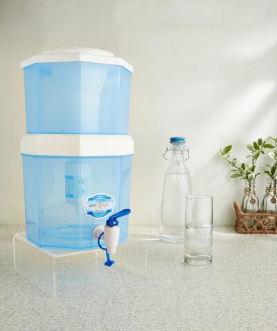 KENT Gold Optima Gravity Water Purifier (11016) | UF Technology Based | Non-Electric & Chemical Free | Counter Top | 10L Storage | White - Image 2