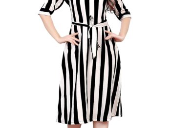AA Creation Women's Fit And Flare Knee Length Dress