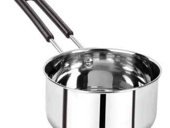 AADHIK Stainless Steel Sauce Pan, Tea Pan, Milk Pan Heavy Guage 1.5 Litre (Induction and Gas Stove Friendly), Silver