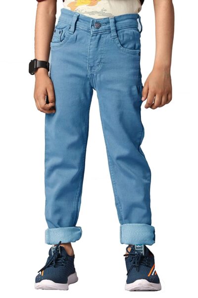 ADBUCKS Boys Jeans Stretchable Denim Fabric Regular Fit Button with Fly Zip