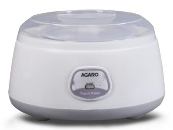 AGARO Classic Portable Yogurt Maker, 1.2L Capacity, Electric, Automatic, Grey and White.