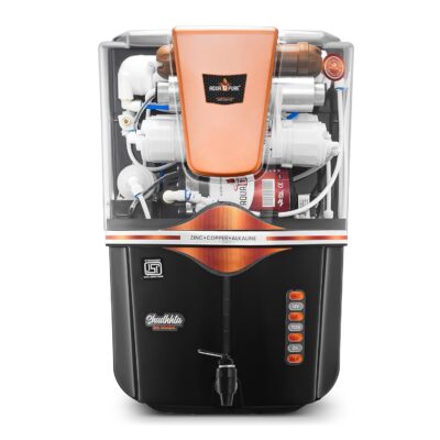 AQUA D PURE RO Water Purifier with 4 in 1 Copper Technology, 12 Liter, UV, UF, TDS Adjuster, Multisource water Compatibility, Gold