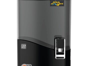 AQUA LIBRA WITH DEVICE ISI Mark Copper Water Purifier | 10-Stage Filtration | Ro+Uv+Uf+Mtds With Copper & Alkaline | 12 L Capacity | 1 Year Warranty (Filters Included) Black Color