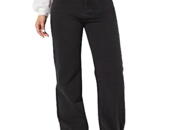 Aahwan Women's & Girls' Solid Denim High Waist Wide Leg Jeans Pants