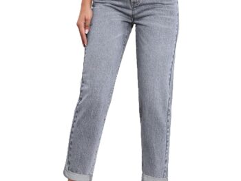 Aahwan Women's & Girls' Solid High Waist Mom Fit Jeans