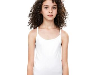 Adira Beginners Cami | Teenagers Cami with Light Flat Padding | Prevents Show of Nipple Buds | Stretchy Cotton for Daily Use at School | Pack of 1