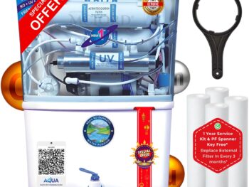 All India Group® Aqua New RO Domestic Water Purifier (RO+ LED UV+ ORC COPPER+ HIGH TDS MEMBRANE+ TDS CONTROL) Best For Home/Office Purpose | 12 Stages | 20 LPH | 12 Liter Storage (Aqua G+ Standard)