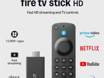All-new Amazon Fire TV Stick HD, Alexa Voice Remote with TV power & volume controls, full HD streaming device