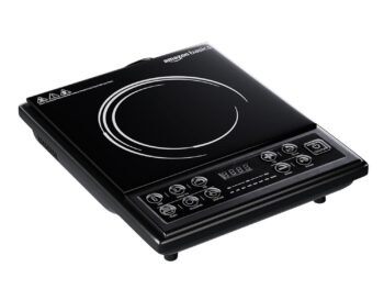 Amazon Basics AB-ICT-CB-1900 1900 Watts Induction Cooktop | LED Display, Overheat Protection and 6 Autocook Functions | Energy Efficient with Auto Shut-off | Black