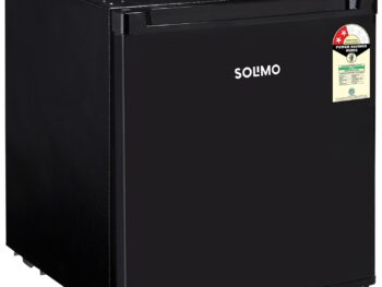 Amazon Brand - Solimo Mini Fridge with Direct Cooling Technology | Ideal for Home, Office, Dorm Room | Personal Minibar | Compact Size | Black (45 Liters)