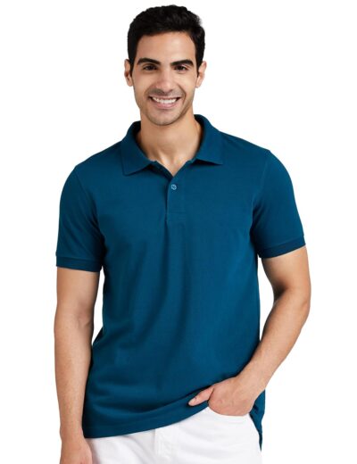Amazon Brand - Symbol Men's Solid Cotton Rich Polo T Shirt | Collar Tshirts | Half Sleeves | Plain-Regular Fit (Available in Plus Size)
