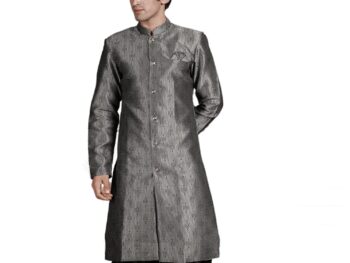 Amzira Indo Western Blue Sherwani Set For Men