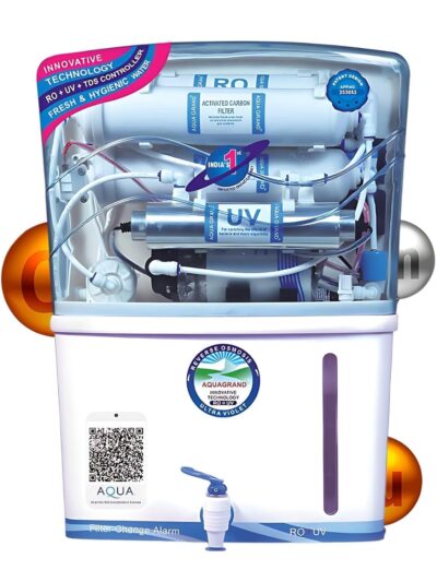 Aqua Grand Ro water Purifier RO+UV+TDS Controller+Active Copper+Alkaline+Zinc Best For home & Office 12 litter With Working UP to 3000 TDS/PPM made in India suitable for all Water