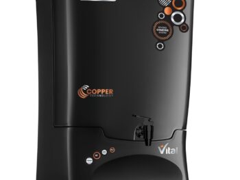 AquaDart Copper RO+UV+UF Water Purifier for Home 12 L/Hr Purification 8 L Storage Tank|Suitable for all Water Sources Borewell, Tanker, Municipal Water | Black