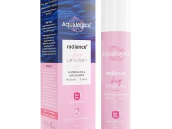 Aqualogica Radiance+ Dewy Sunscreen SPF 50+ PA+++ | Lightweight texture for oily, combination, acne prone skin | Broad spectrum protection | No white cast, Non greasy | For Men & Women | 50g