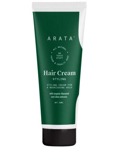 Arata Styling Hair Cream | For All Hair Types |Reduces Frizz & Tames Flyaways | Adds Soft Hold and Control to Short Hair | No Sulphate,Paraben,Silicone | 50ml