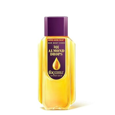 Bajaj Almond Drops Hair Oil, 625ml, Hair Oil, 6X Vitamin E, Almond Oil, Light and Non-Sticky, Hair Fall Control