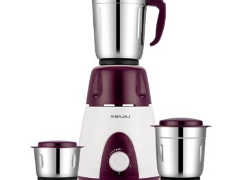 Bajaj Rex Mixer Grinder 500W|Mixie For Kitchen With Nutri-Pro Features|3 SS Mixer Jars For Heavy Duty Grinding|Adjustable Speed Control|Multifunctional Blade System|2 Year Warranty By Bajaj|Purple