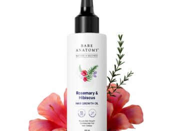 Bare Anatomy Nature x Science Rosemary Hibiscus Hair Growth Oil for Women & Men | Promotes New Hair Growth & Strengthens Hair | Nourishes Scalp & Controls Hair Fall | Suitable for All Hair Types-100ml
